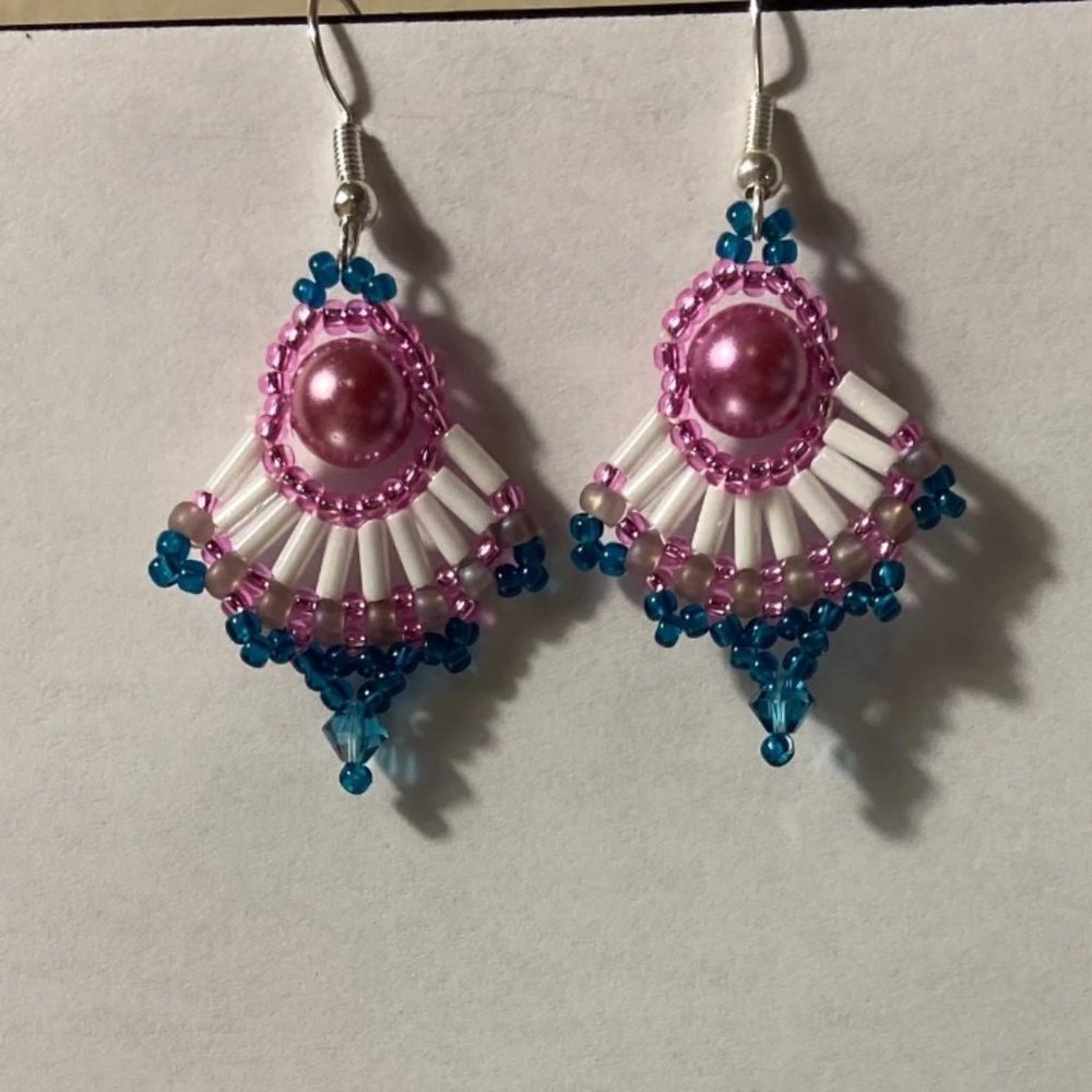 - Beaded drop earrings